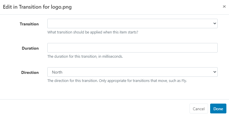 Transitions Widget